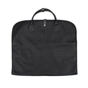 Brouk & Co The Wynn Black Weaved Vegan Leather Garment Bag